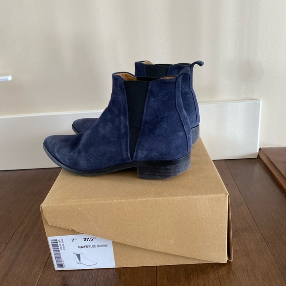 Chelsea Boots Navy Suede - Picture 3 of 6